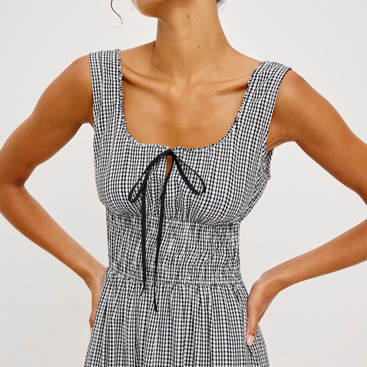 Jordie Dress - Black Gingham