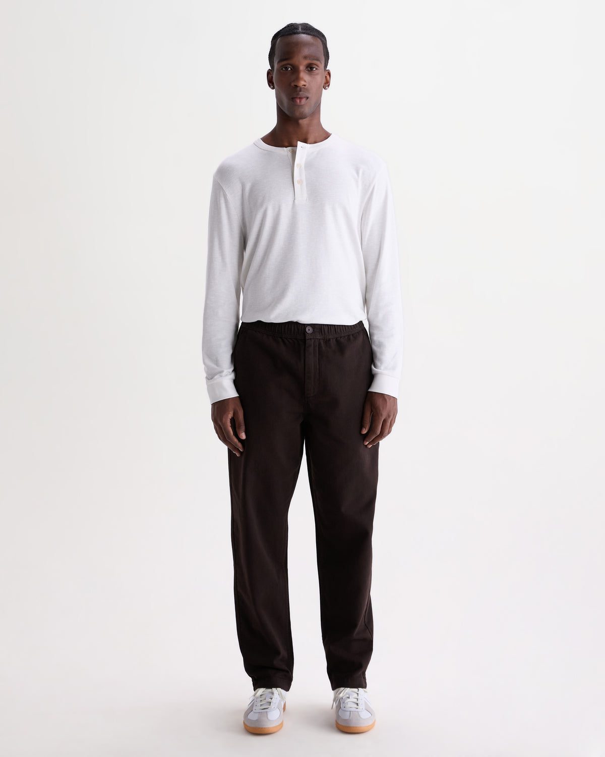 Wax Kurt Trouser Organic Cotton Twill - Dark Brown