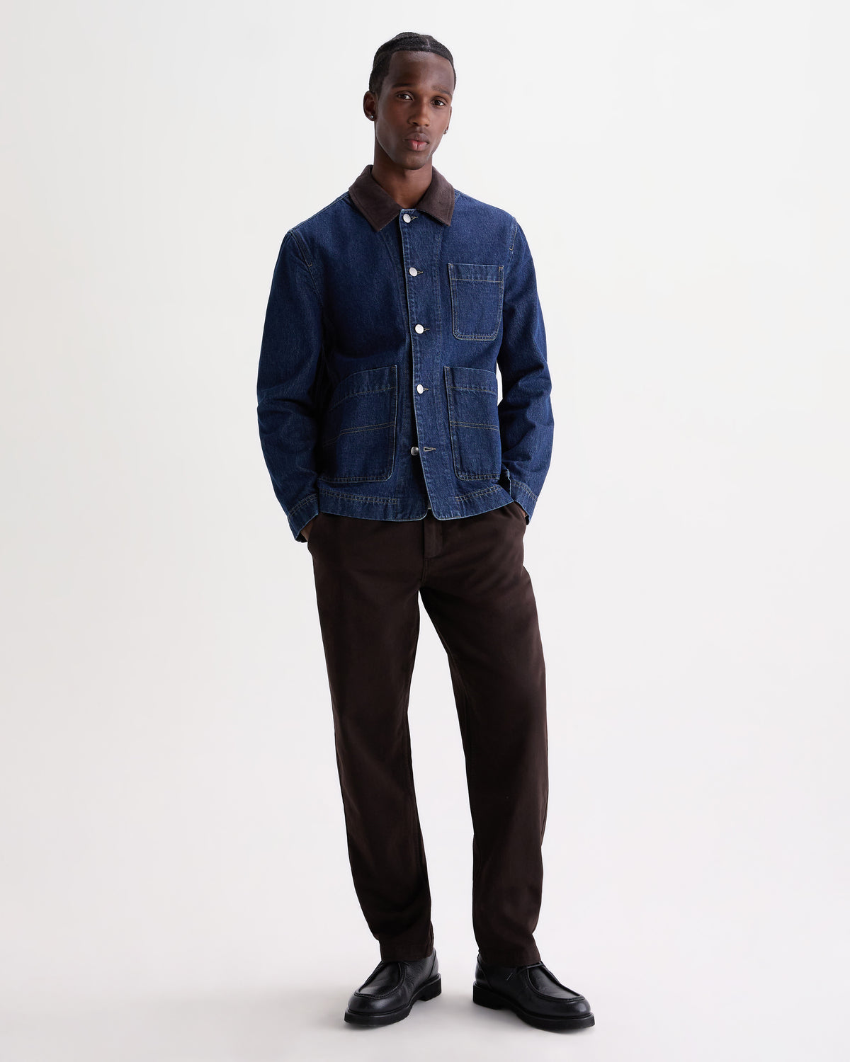 Wax Kurt Trouser Organic Cotton Twill - Dark Brown