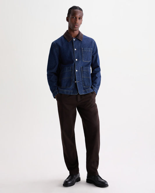 Kurt Trouser Organic Cotton Twill - Dark Brown