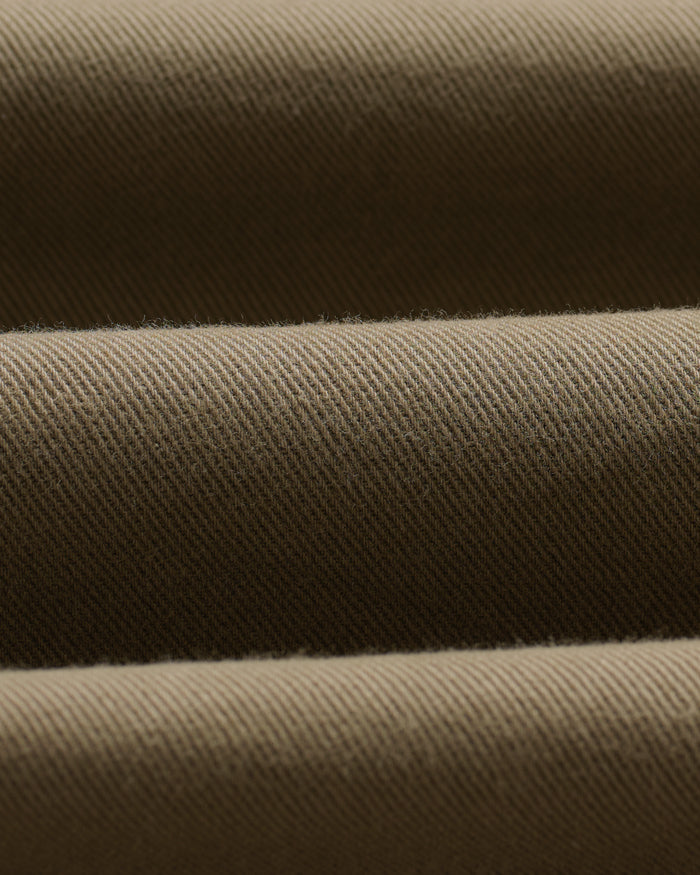 Kurt Trouser Organic Cotton Twill - Dark Khaki