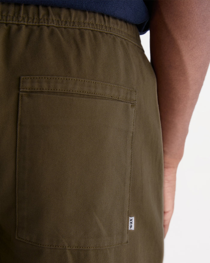 Kurt Trouser Organic Cotton Twill - Dark Khaki