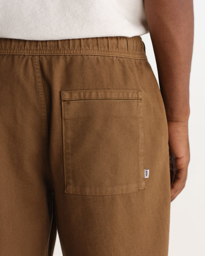 Wax Kurt Trouser Organic Cotton Twill - Dark Tan
