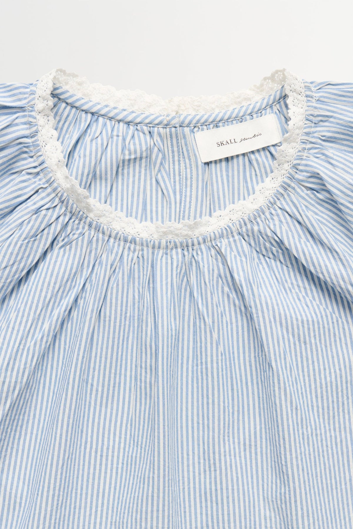 Karlie Blouse - Light Blue / White Stripe