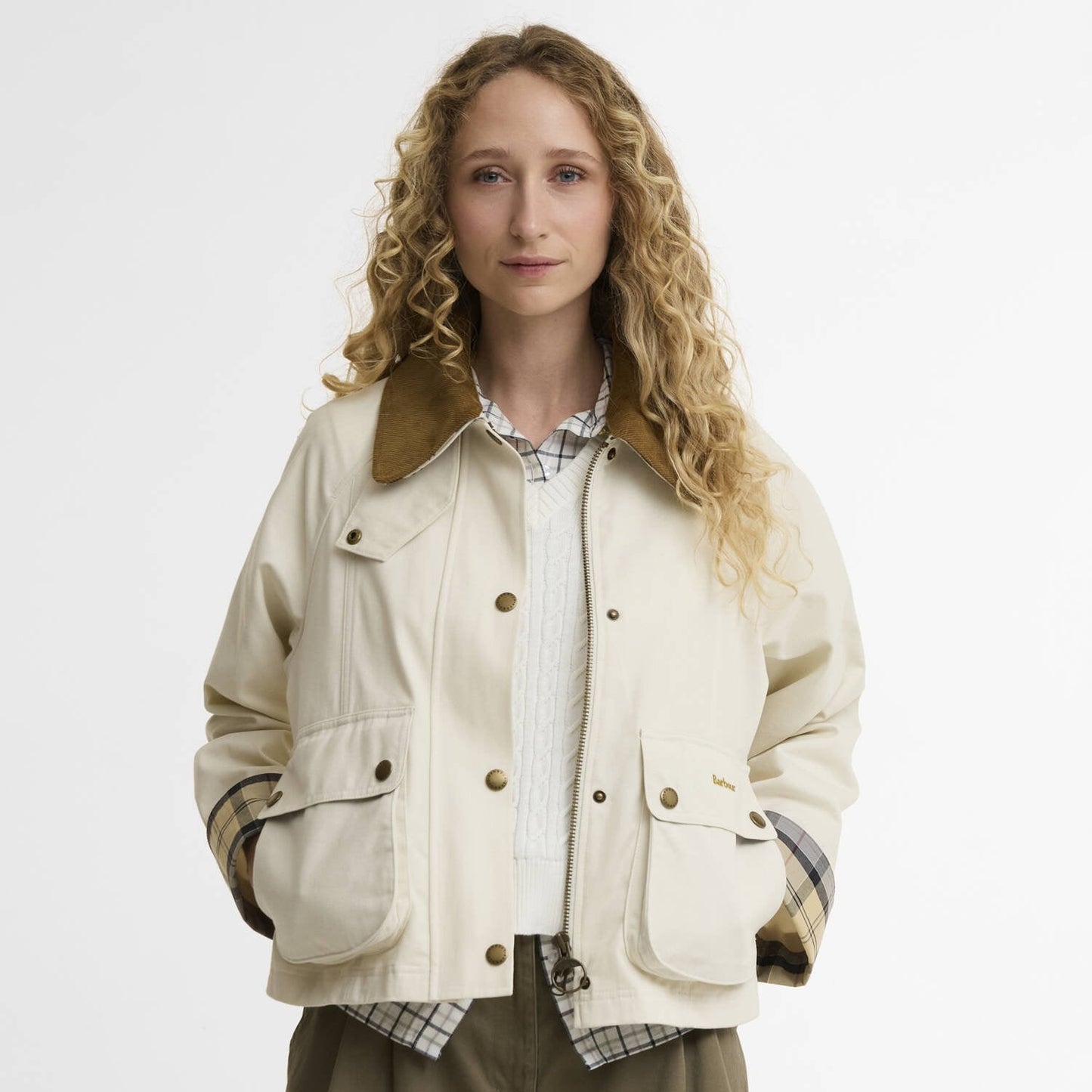 Crop Beadnell Jacket - Light Pearl/Dress/Beige