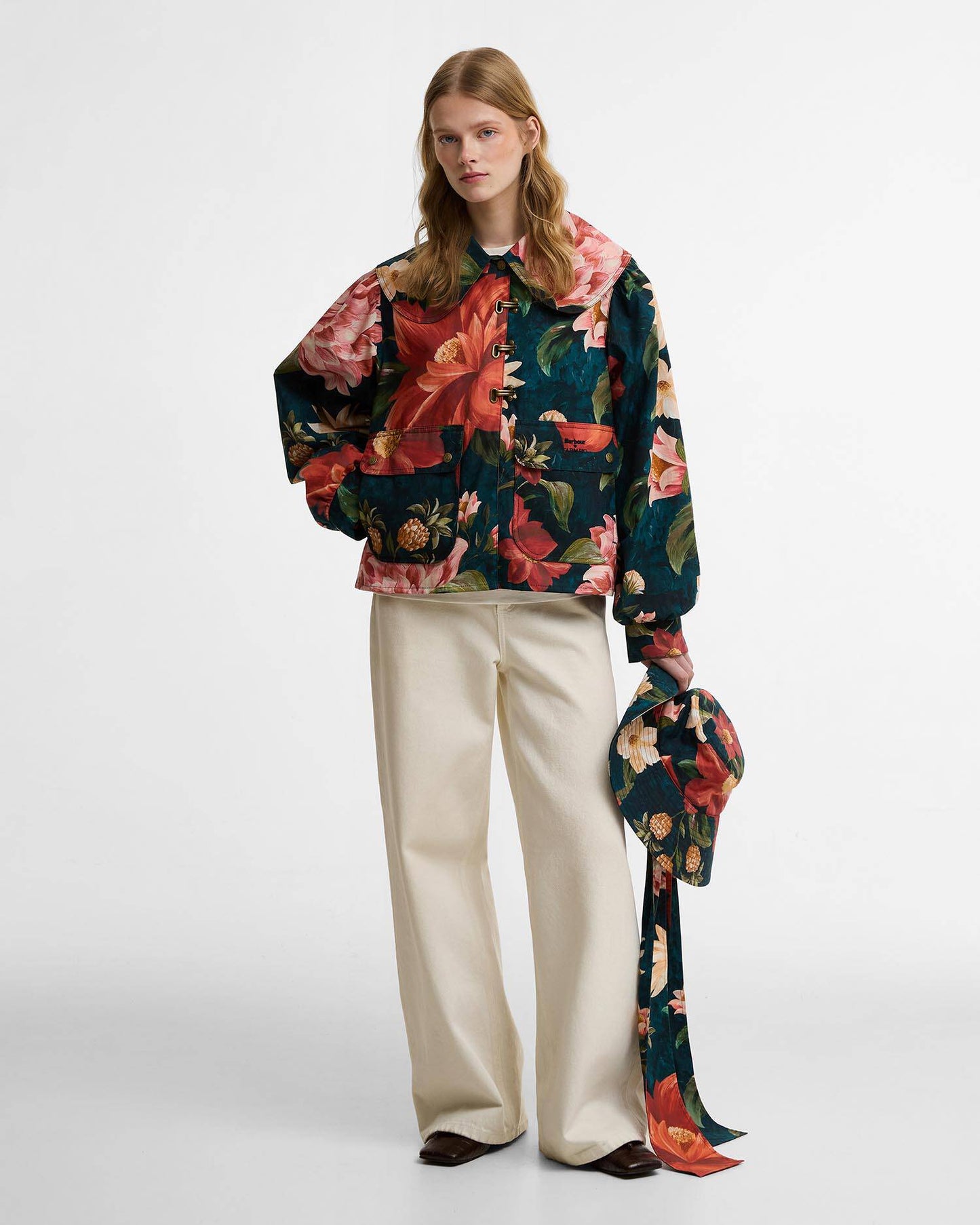 Wild Flower Casual Jacket - Navy Wildflower