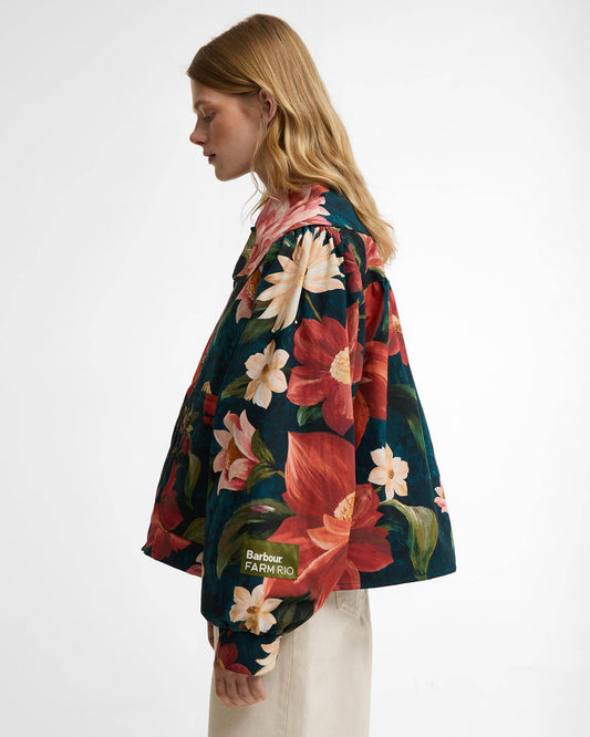 Wild Flower Casual Jacket - Navy Wildflower