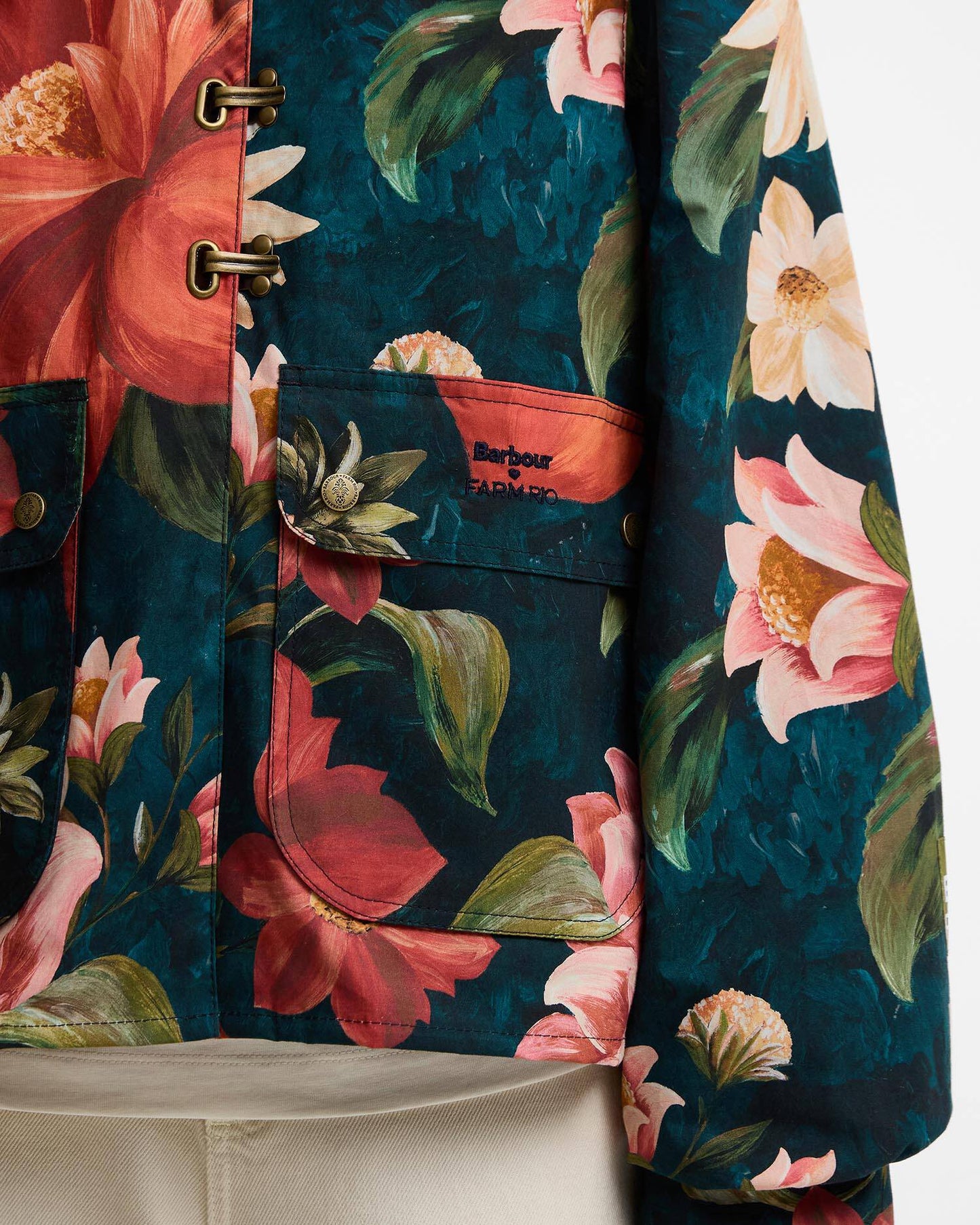 Wild Flower Casual Jacket - Navy Wildflower