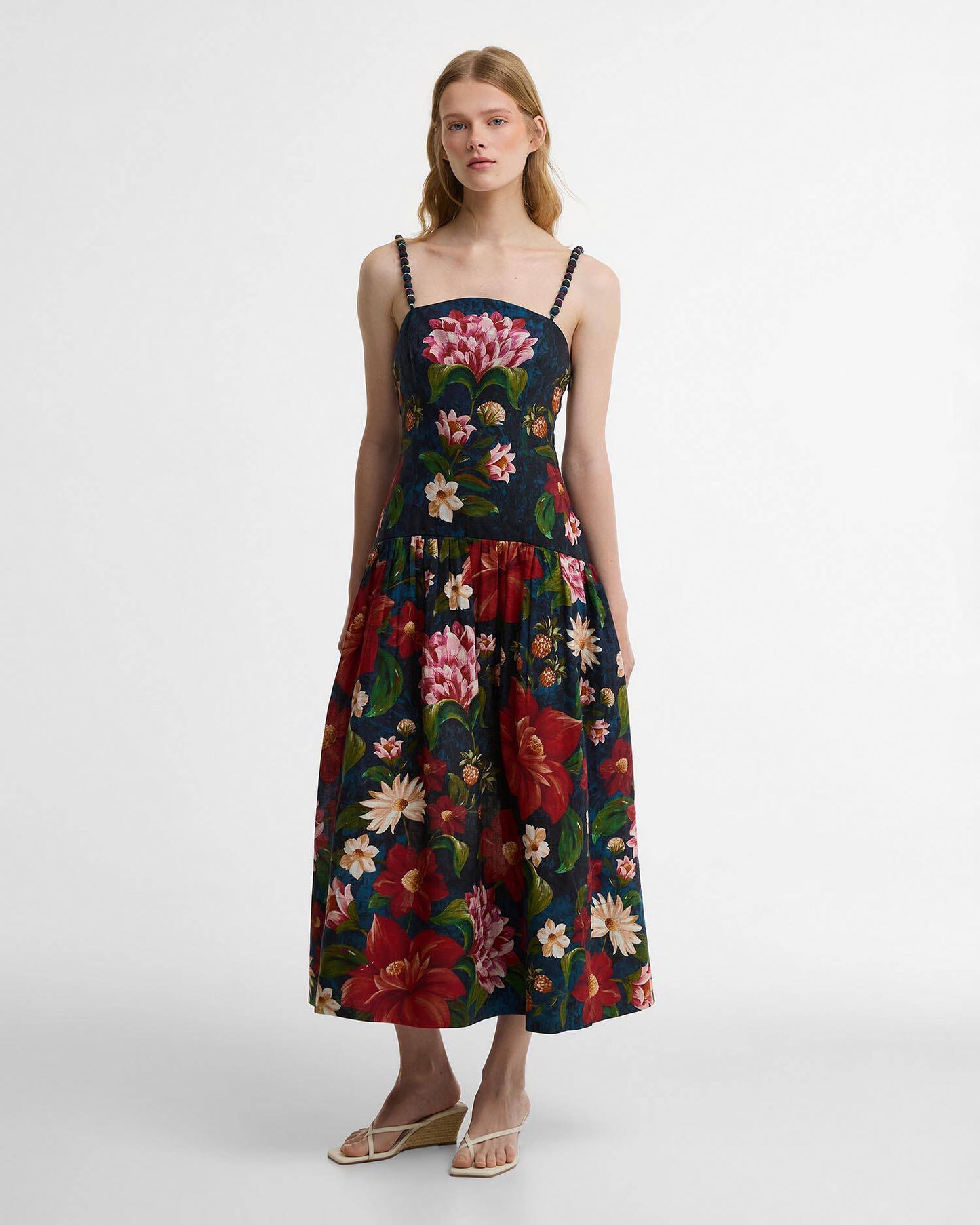 Wild Flower Dress - Navy Wildflower