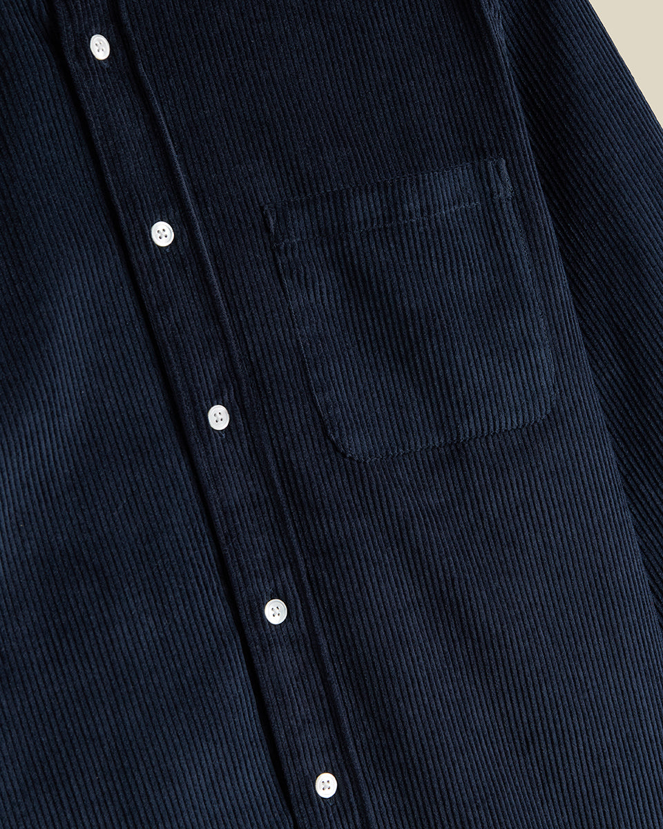 Portuguese Lobo Corduroy Shirt - Navy