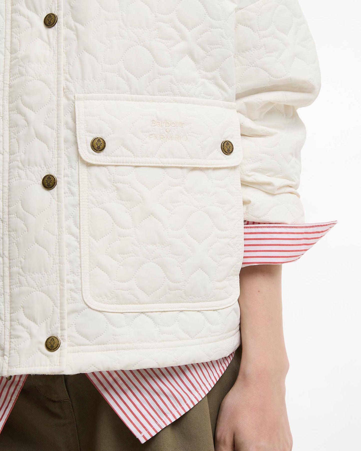 Lotus Quilted Jacket - White Rose