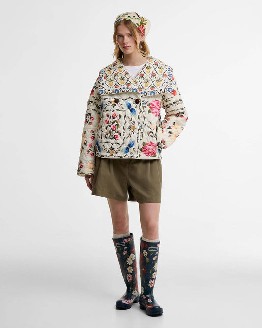 Azelia Quilted Jacket - Cream Spring Petal