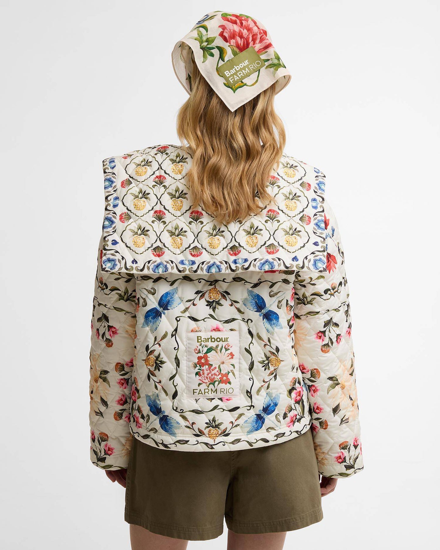 Azelia Quilted Jacket - Cream Spring Petal