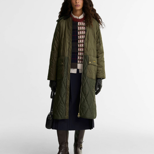 Osbourne Quilted Jacket - Olive/Fern/Mixed Tartan