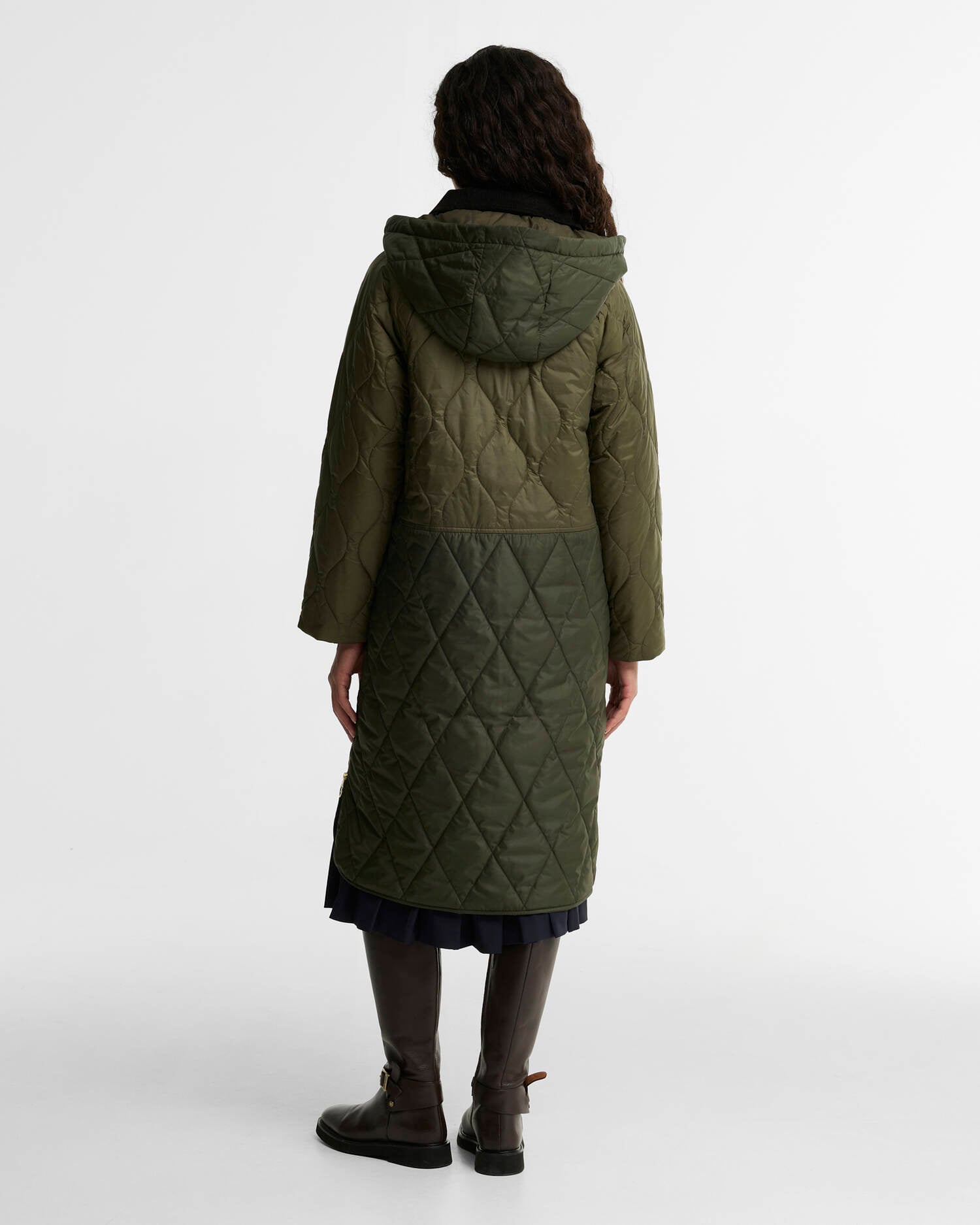 Barbour Osbourne Quilted Jacket - Olive/Fern/Mixed Tartan