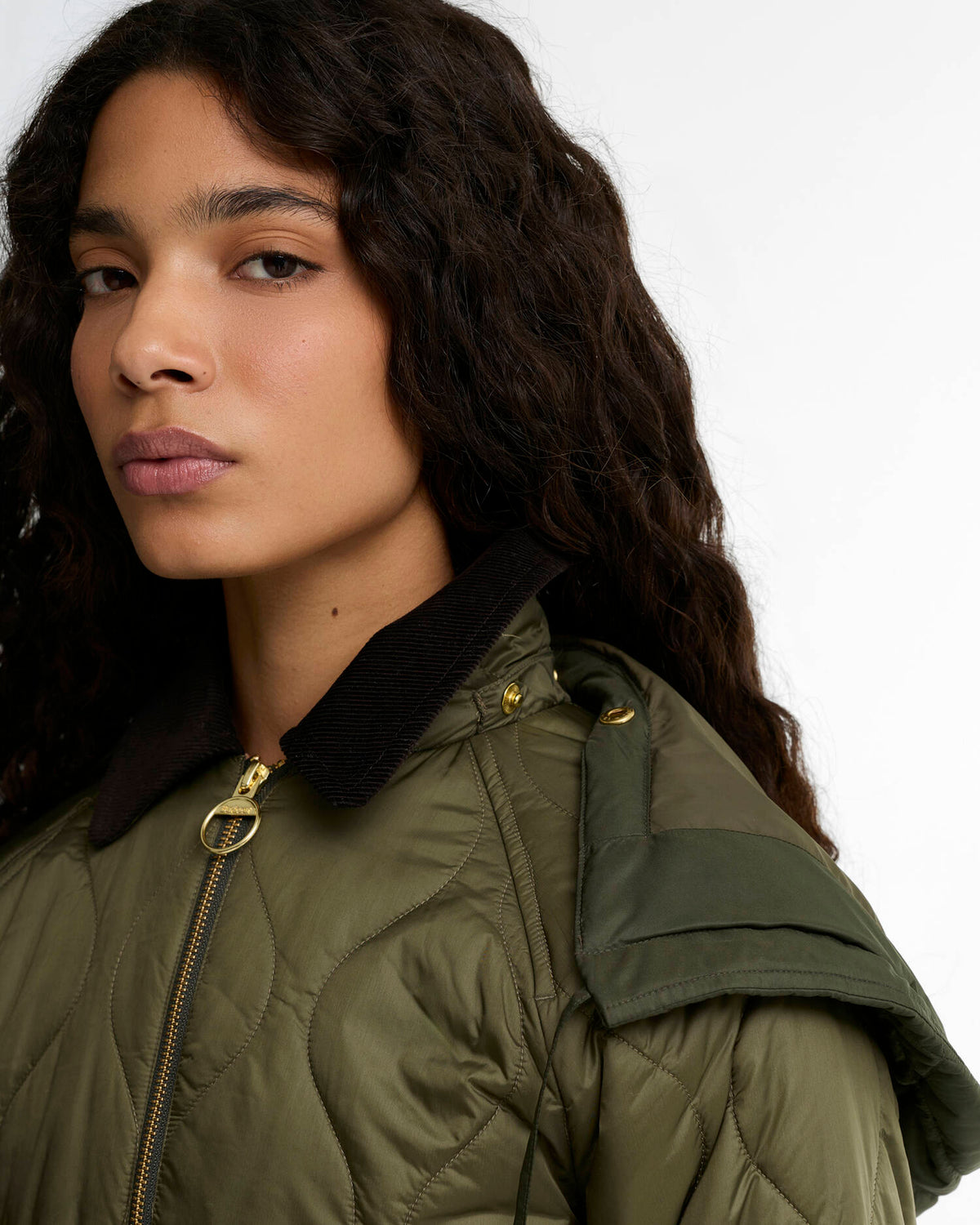 Barbour Osbourne Quilted Jacket - Olive/Fern/Mixed Tartan