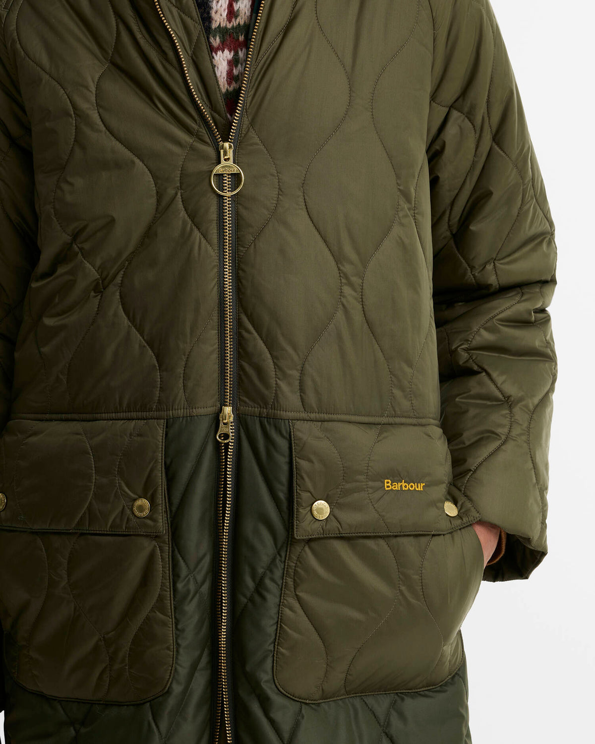 Osbourne Quilted Jacket - Olive/Fern/Mixed Tartan