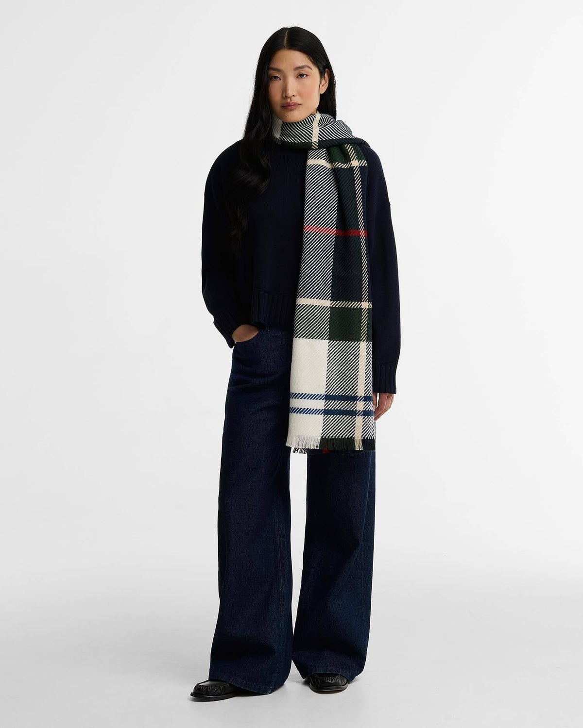 Blair Tartan Scarf - Light Evergreen Tartan