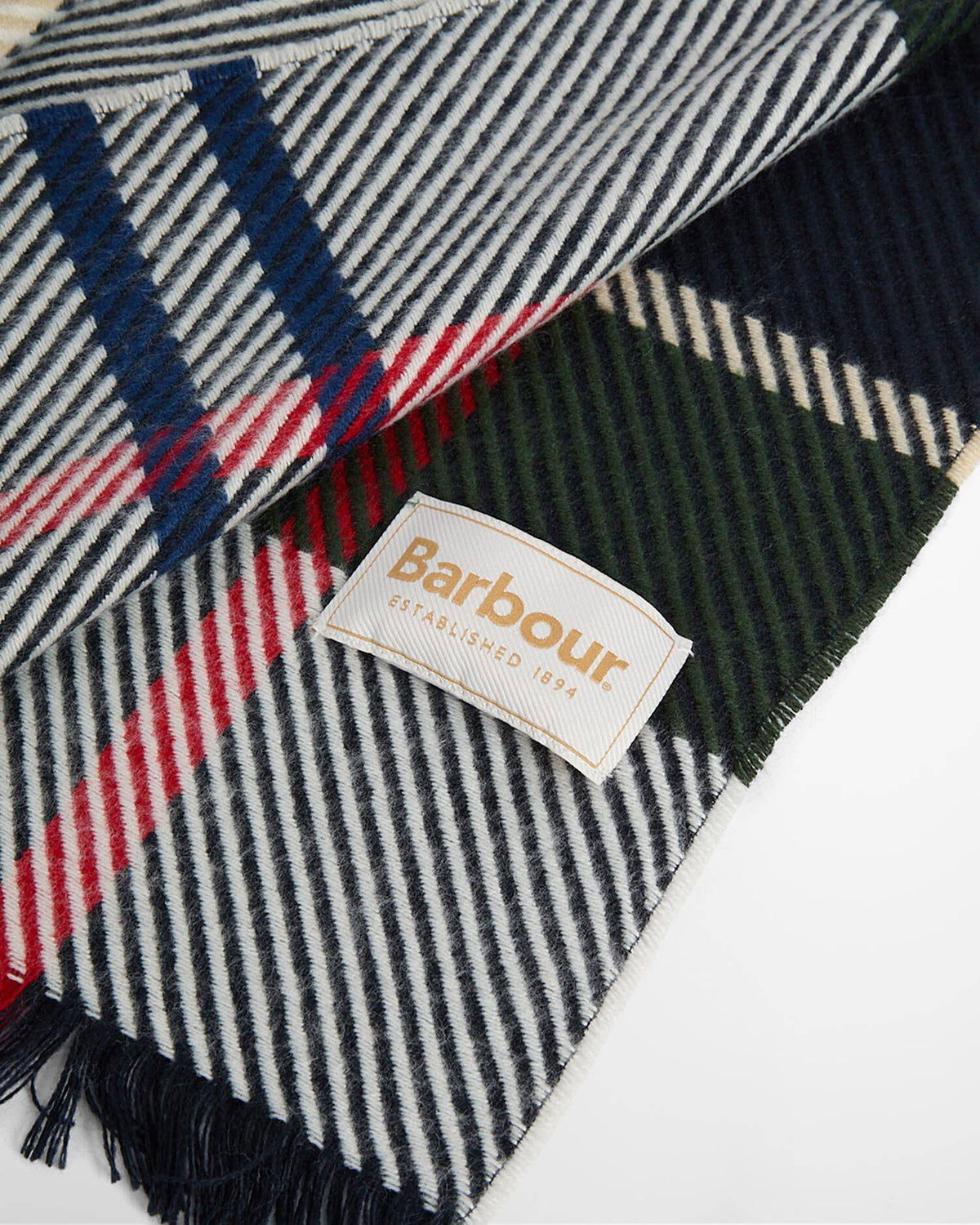 Barbour Blair Tartan Scarf - Light Evergreen Tartan