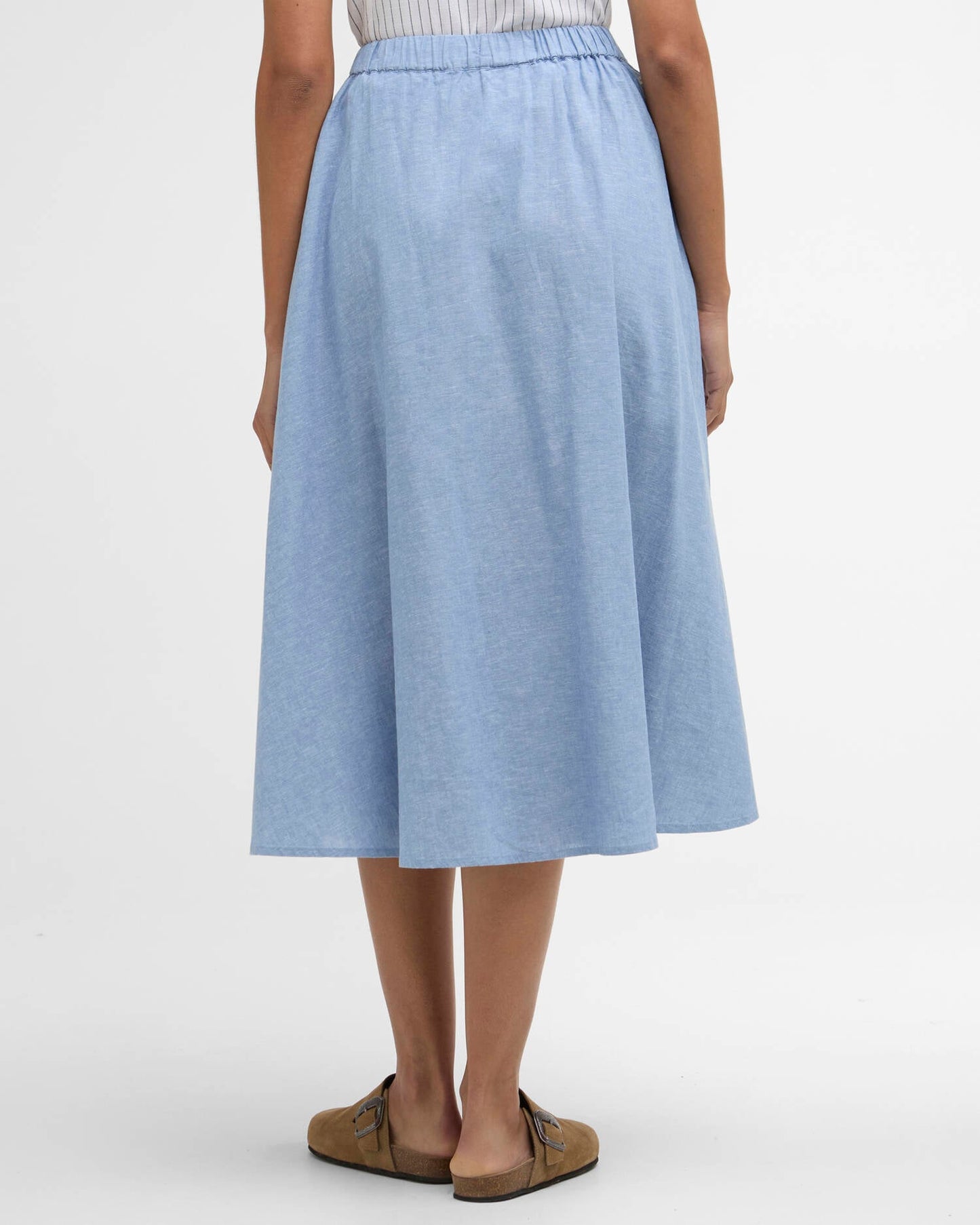 Sutton Midi Skirt - Light Chambray