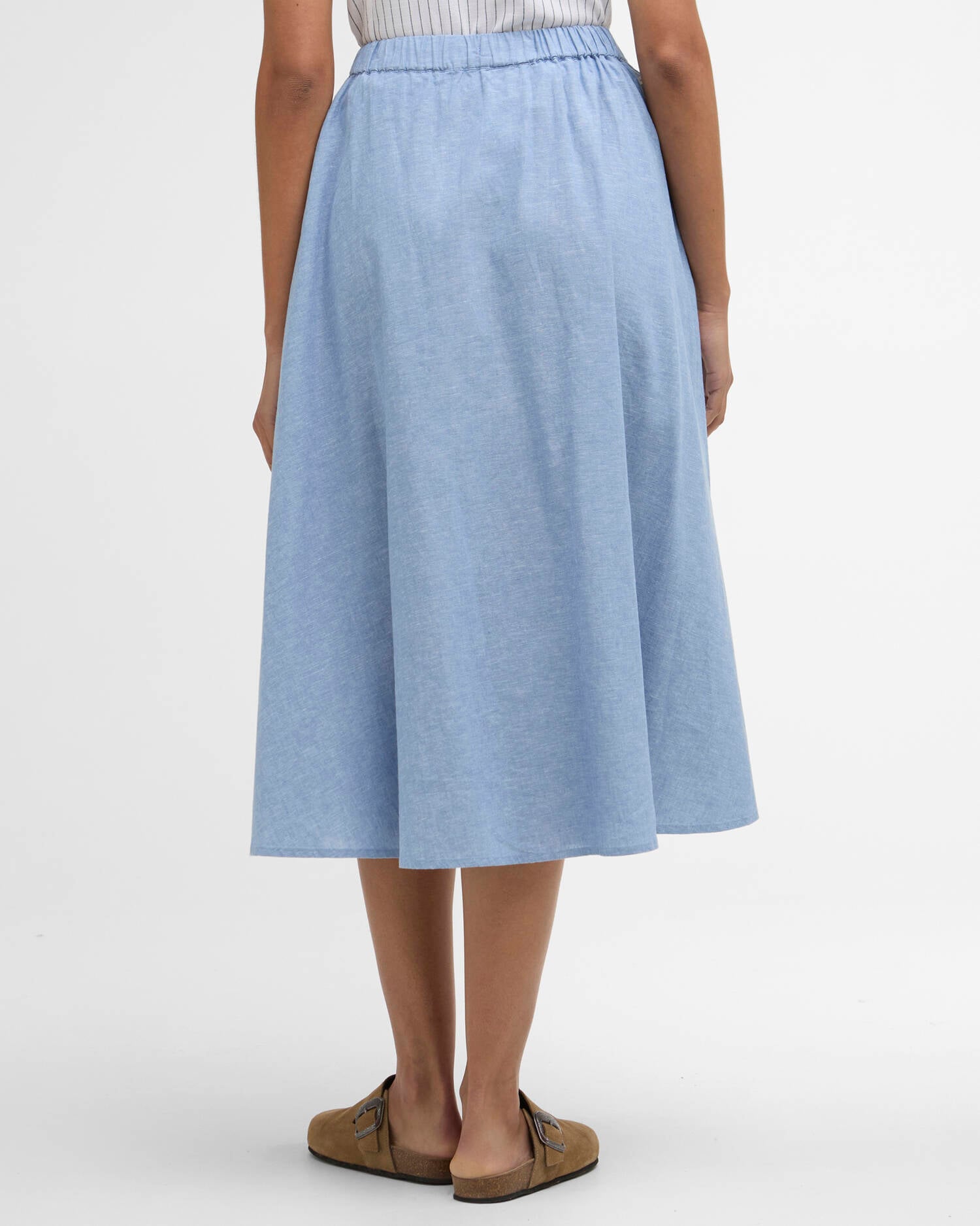 Barbour Sutton Midi Skirt - Light Chambray