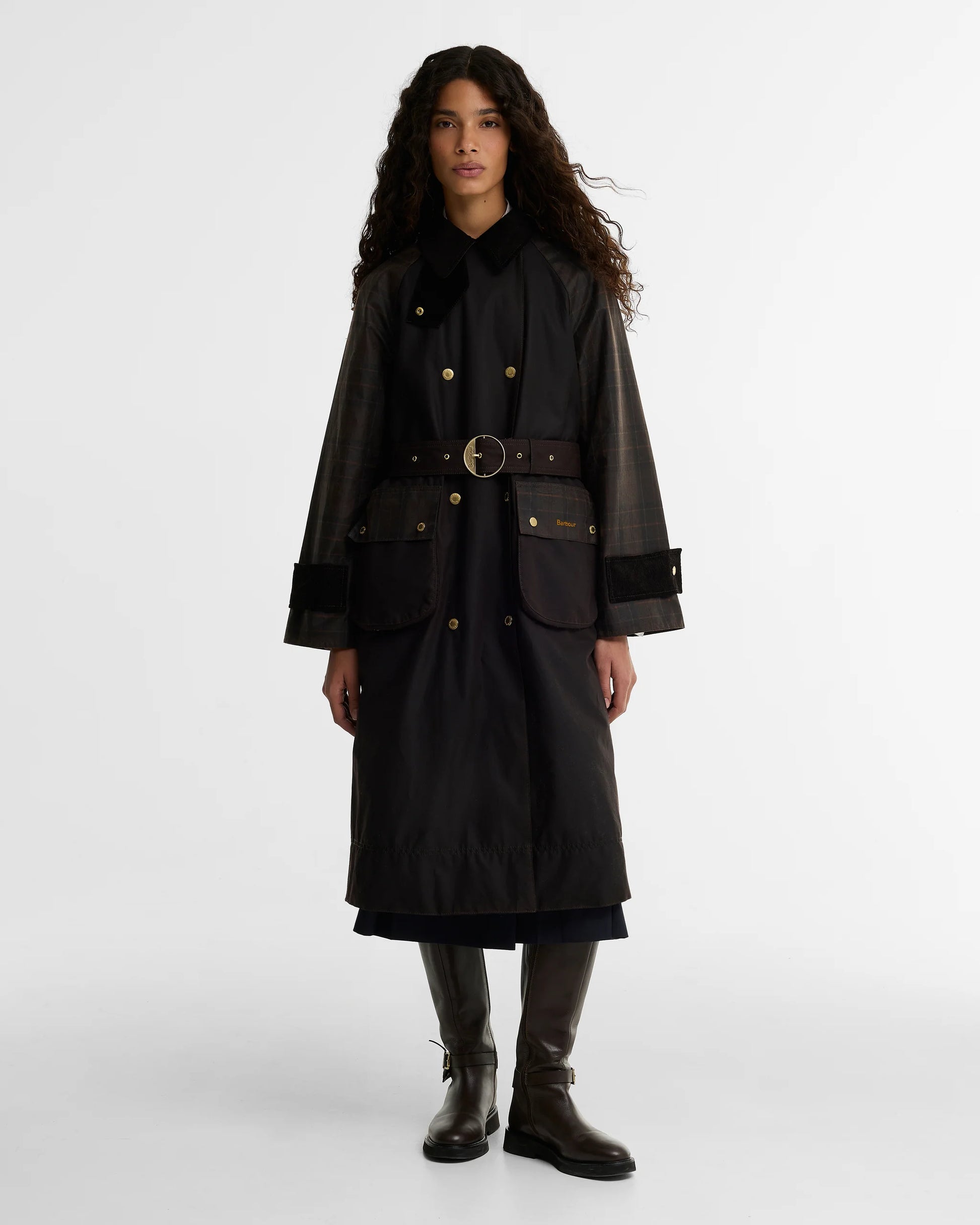 Barbour Elva Wax Jacket - Rustic/Muted/Mixed Tartan