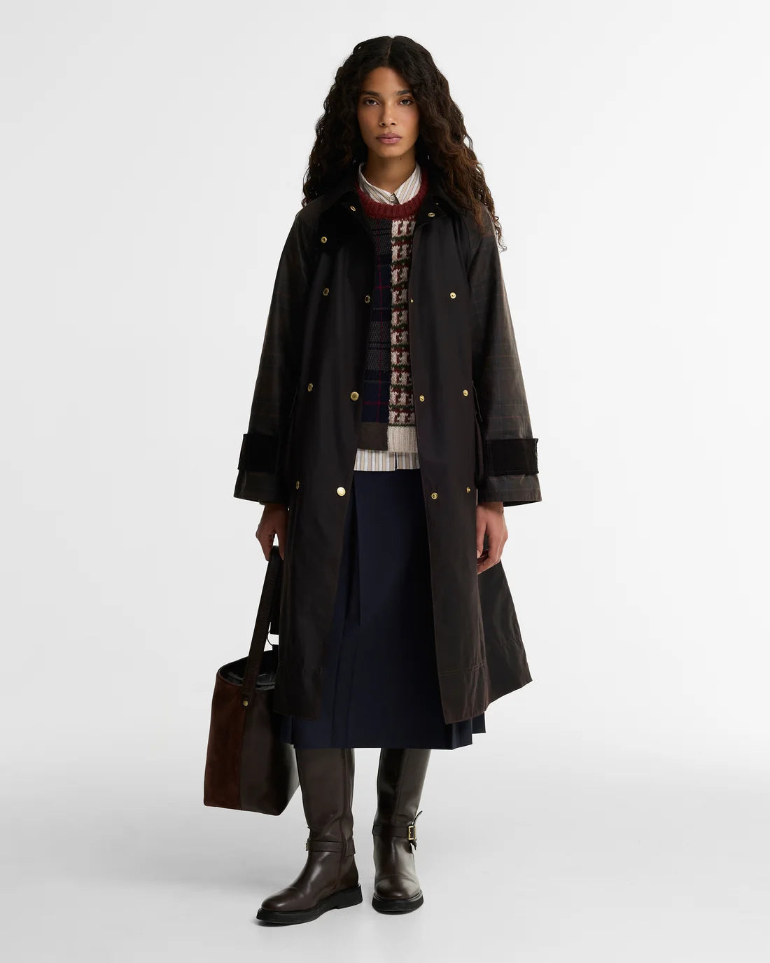 Barbour Elva Wax Jacket - Rustic/Muted/Mixed Tartan