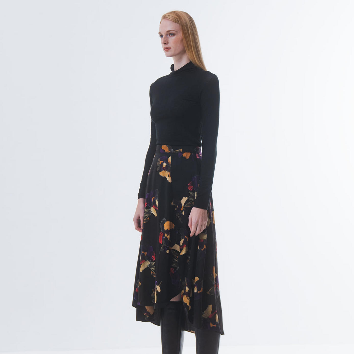 Second Skin Wool Blouse - Black