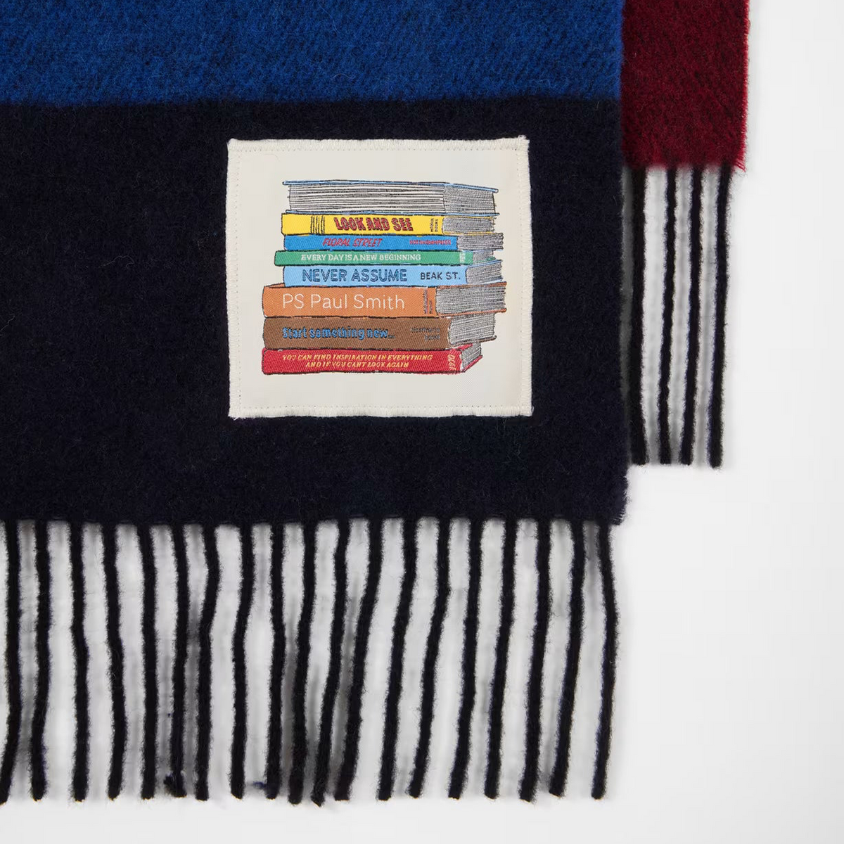 Block Stripe Wool Scarf - Multicolour