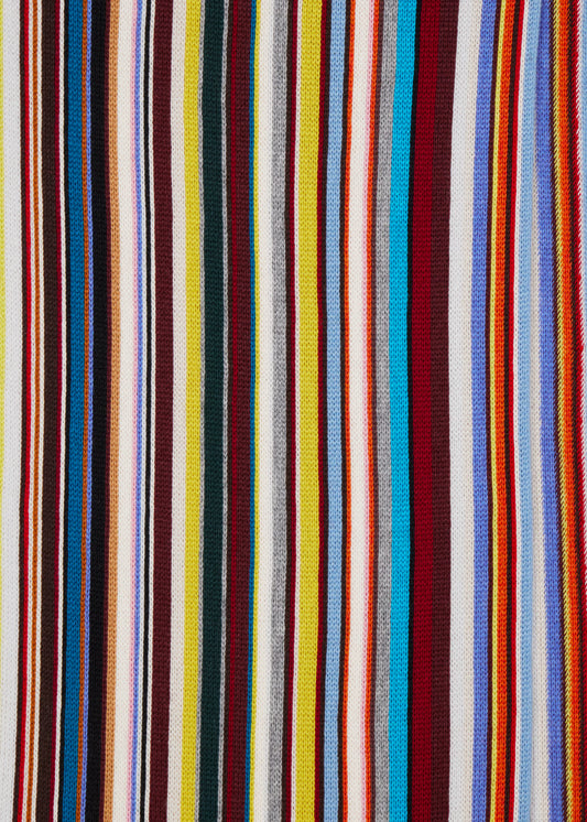 Knitted Merino Wool 'Signature Stripe' Scarf