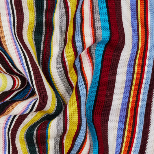 Knitted Merino Wool 'Signature Stripe' Scarf