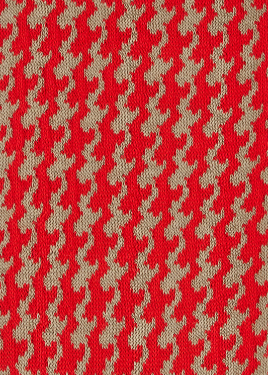 Houndstooth Socks - Red