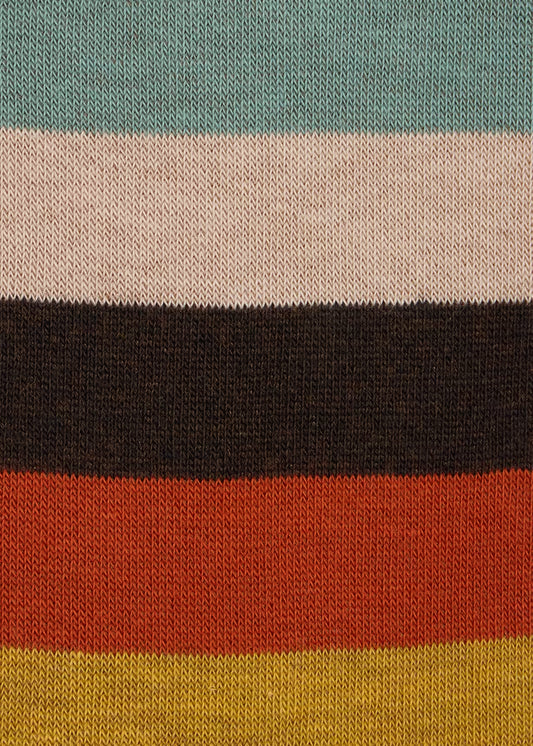 Cotton-Blend Craft Stripe Socks - Multi Coloured