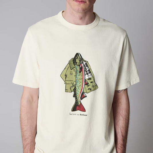 Fishing Jacket Print T-Shirt - Whisper White