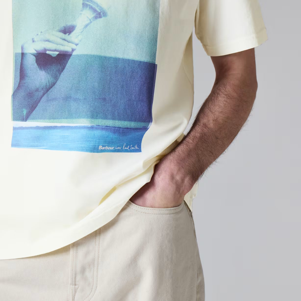 Scoop Print T-Shirt - Whisper White