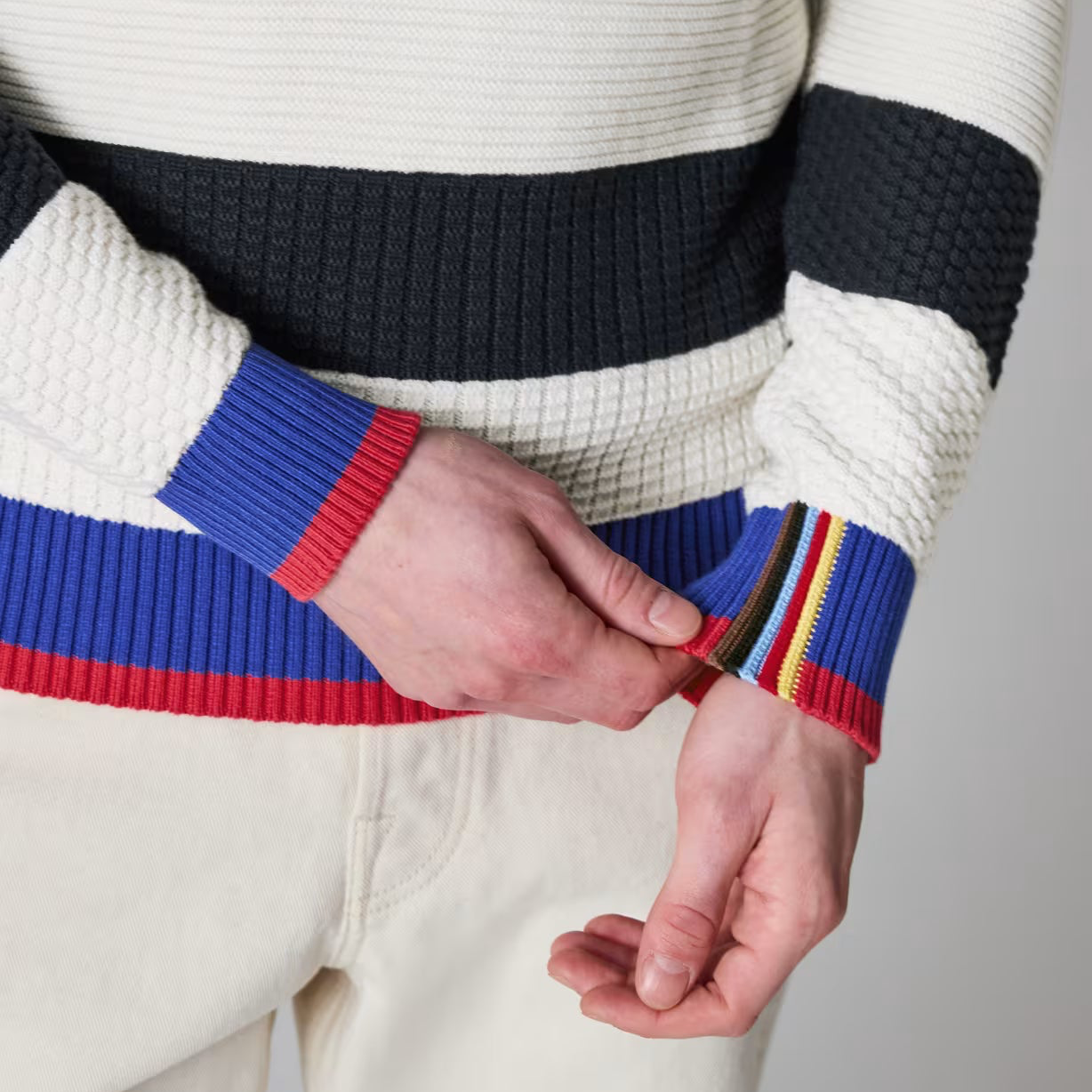 Southwold Sweater - Ecru Striped