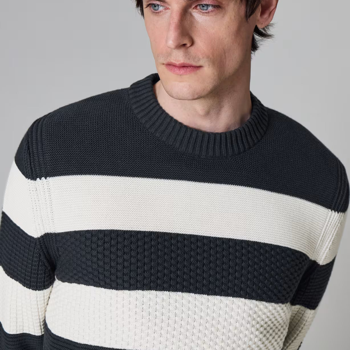 Southwold Sweater - Ecru Striped