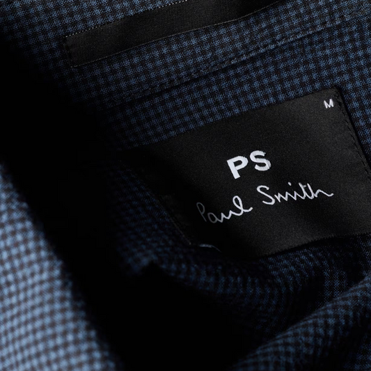 Seersucker Check Zip Shirt Jacket - Blue