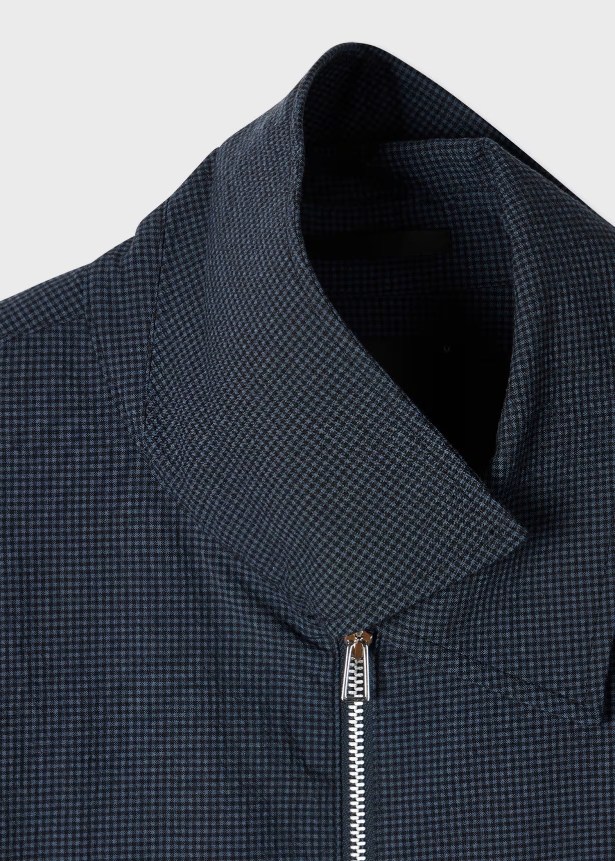 Paul Seersucker Check Zip Shirt Jacket - Blue
