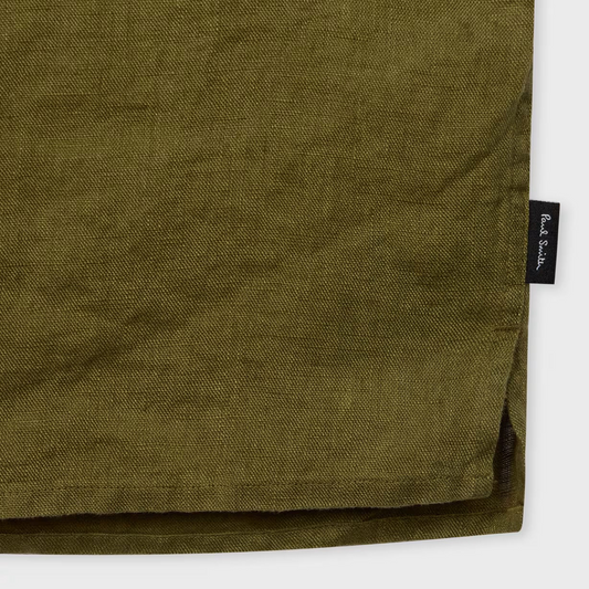 Casual-Fit Piece-Dyed Linen Shirt - Khaki