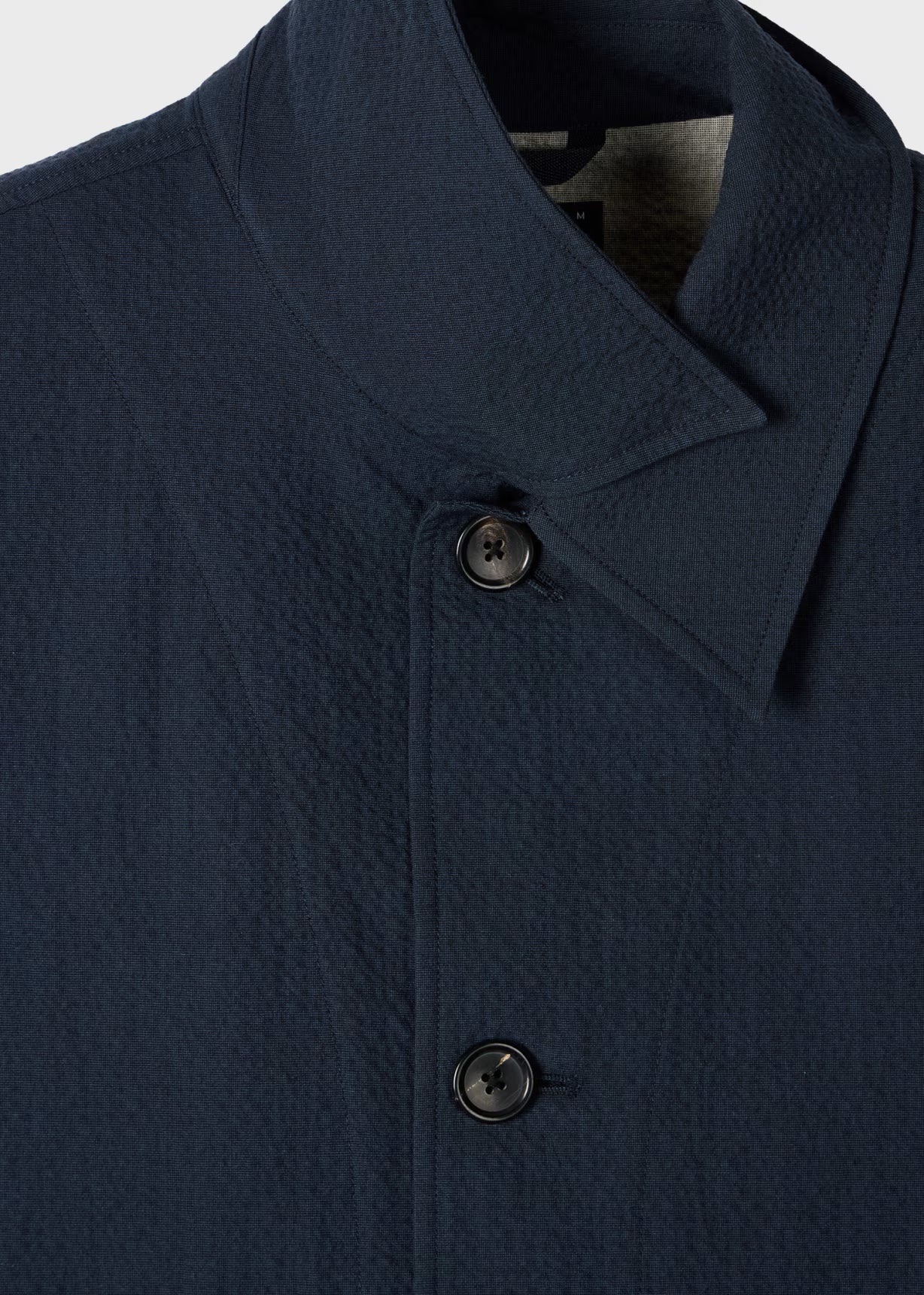 Stretch-Cotton Seersucker Jacket - Navy