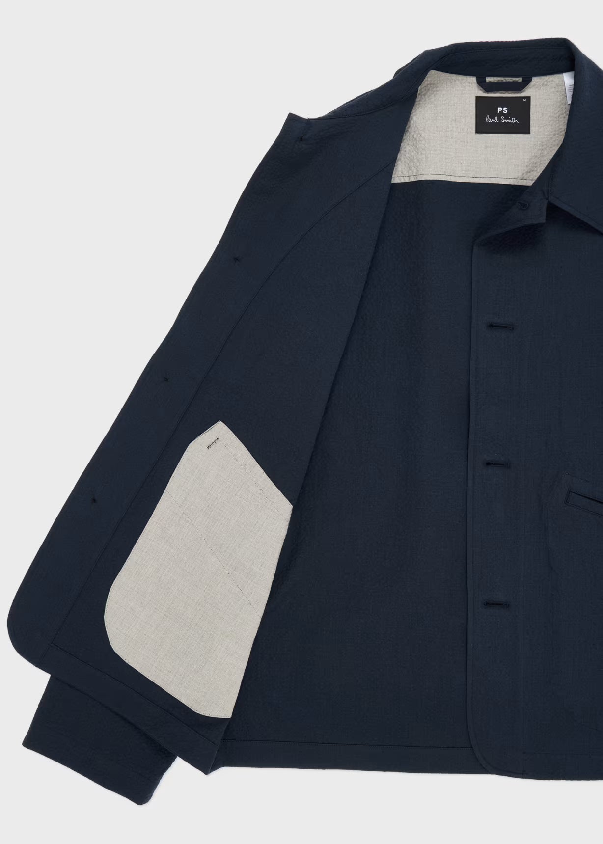 Stretch-Cotton Seersucker Jacket - Navy
