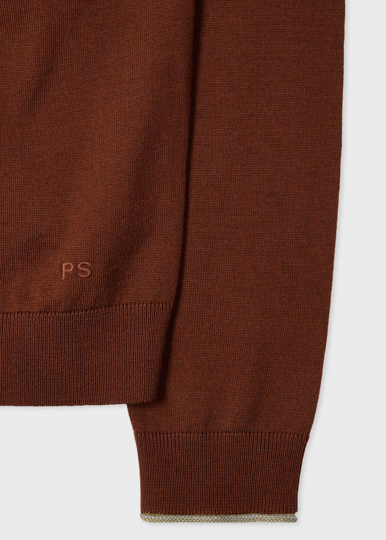 Paul Zip Through Cardigan - Brick Red