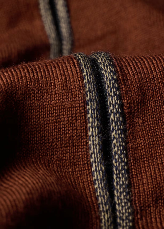 Zip Through Cardigan - Brick Red