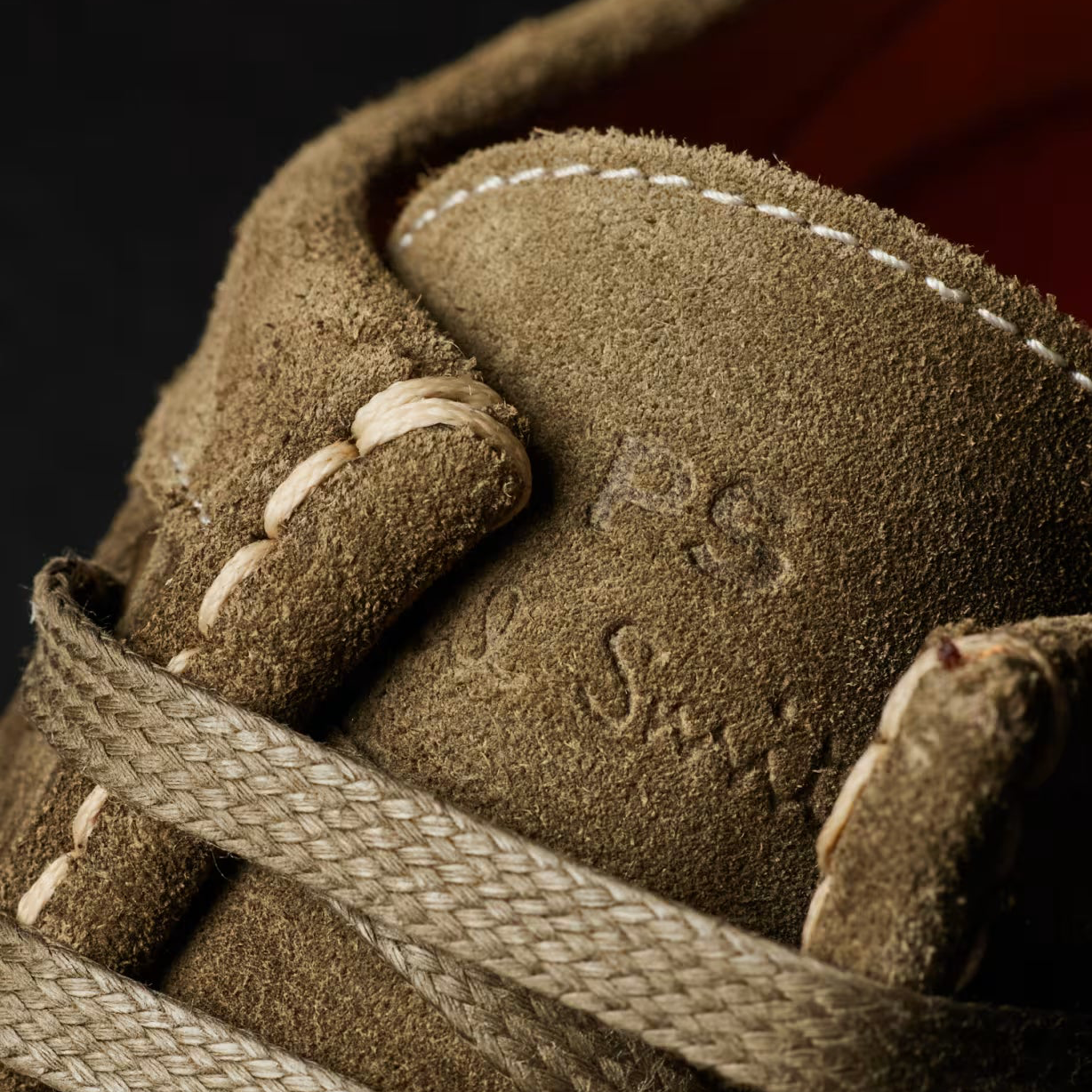 Suede 'Buster' Shoes - Olive Green