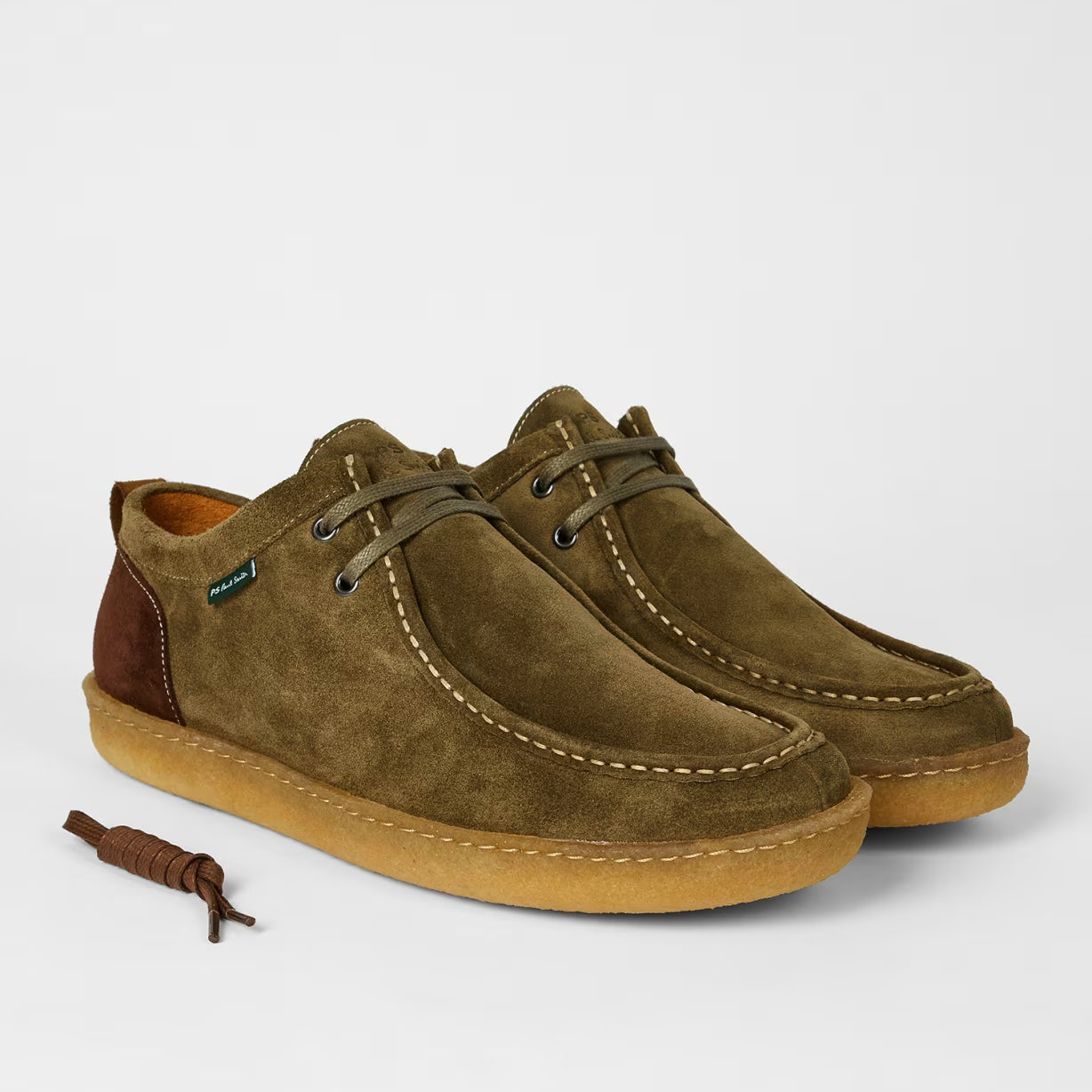 Suede 'Buster' Shoes - Olive Green