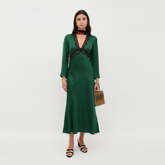 Debra Dress - Forest Green