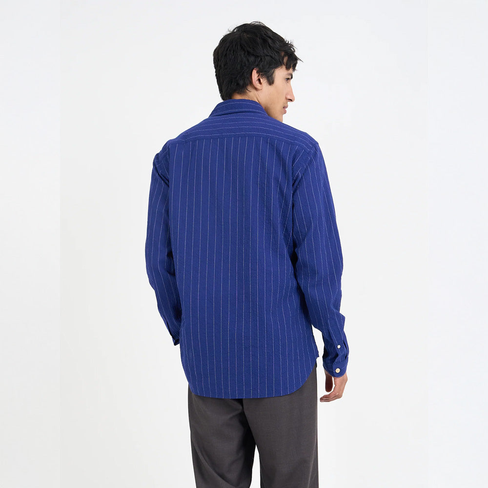 Atlanta Long Sleeve Shirt (Loose Fit) Patterson - Blue