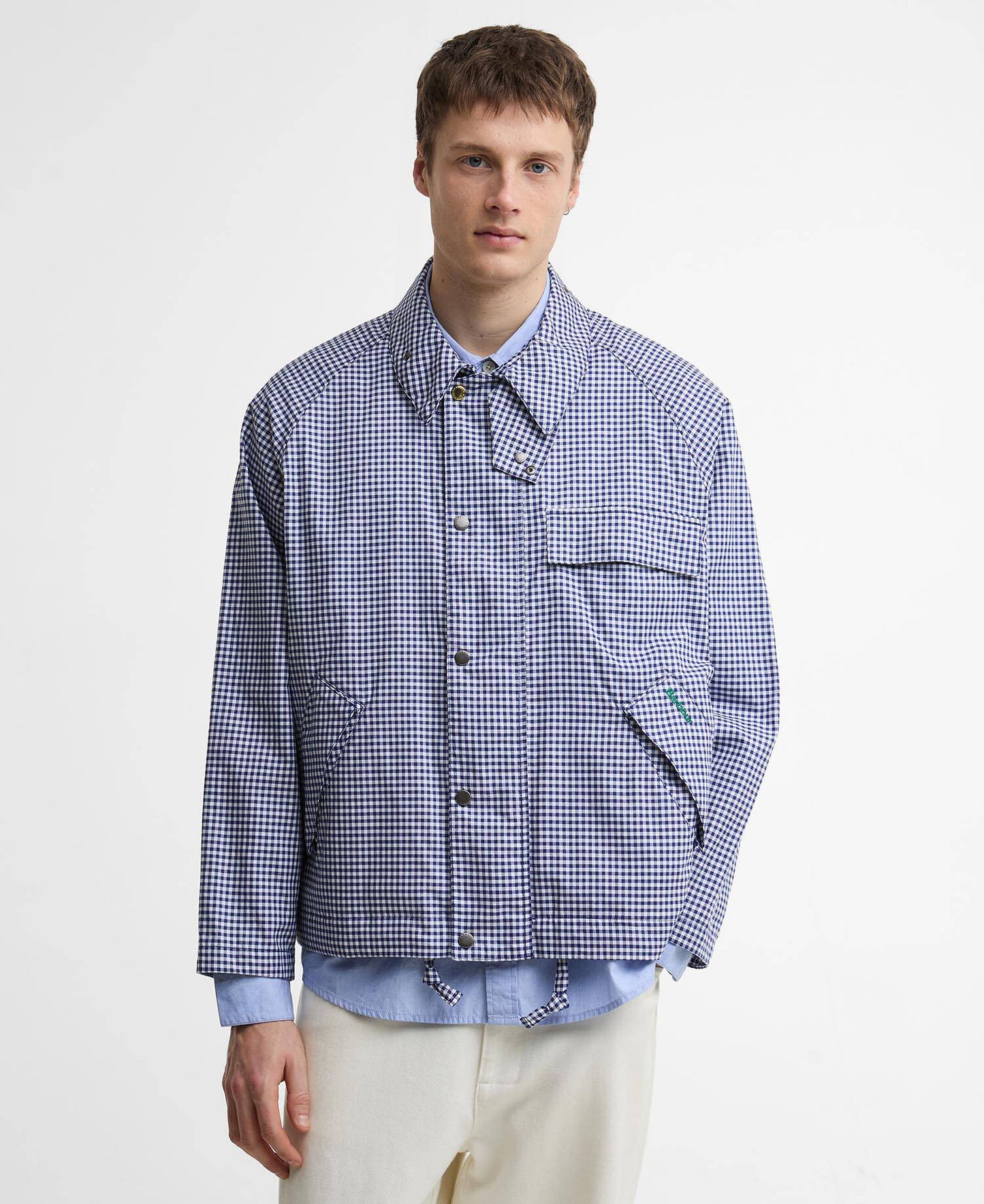 Barbour x Paul Smith Transport Shirt Casual Jacket - Navy/White