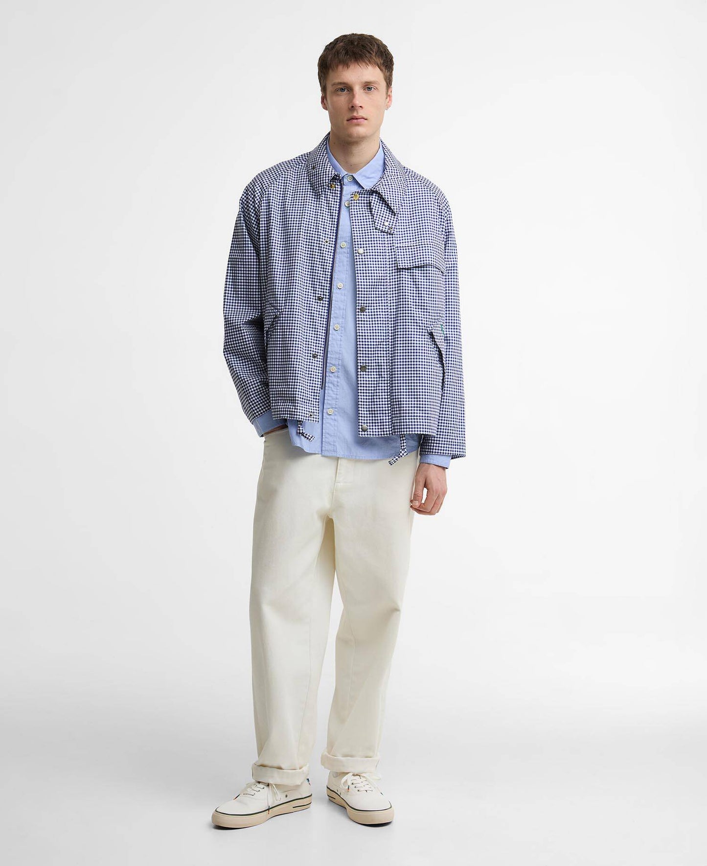 Barbour x Paul Smith Transport Shirt Casual Jacket - Navy/White